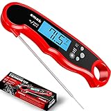 Digital Instant Read Meat Thermometer - Waterproof Kitchen Food Cooking Thermometer with...